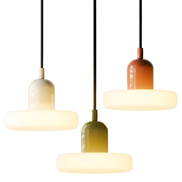 Minimalist Puck Pendant Light 3D model image 1 