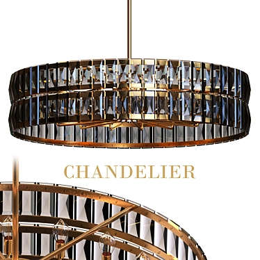 Title: Glamour Crystal Chandelier 3D model image 1 