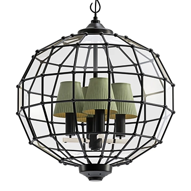 Lustrous Luna Bronze S Chandelier 3D model image 1 