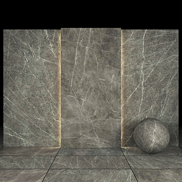 Elegant Gray Marble Collection 3D model image 1 