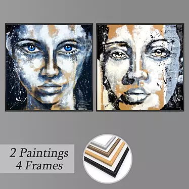 Elegant Wall Art Set 3D model image 1 