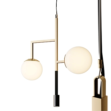 Sleek Decostick Pendant Light 3D model image 1 