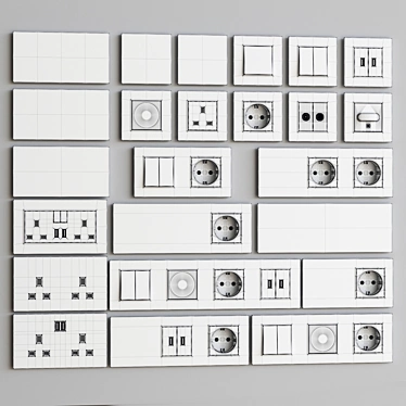 Livolo Touch: Stylish Wall Switches & Sockets 3D model image 1 