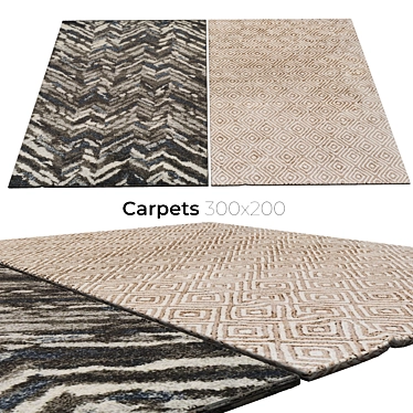 Elegant Home Carpets 3D model image 1 