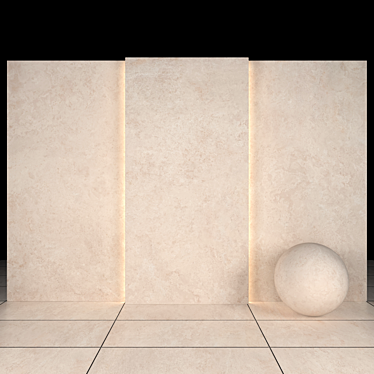 Lava Beige Stone: Versatile Natural Texture 3D model image 1 