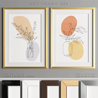 Modern Art Frame A24 | 50x70 cm 3D model image 1 