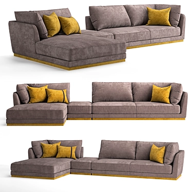 Luxurious Dorian Sofa - Exquisite Style 3D model image 1 