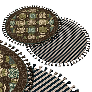 Modern Round Carpet Design 3D model image 1 