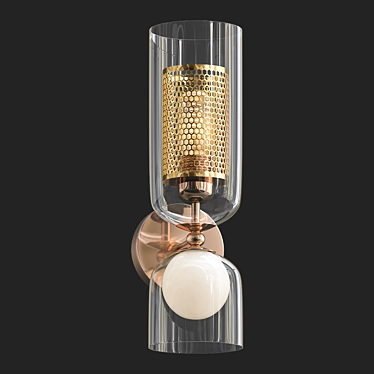 Sleek Wall-Mounted Elite Lamp 3D model image 1 