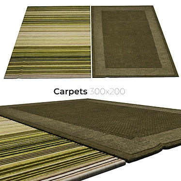 Stylish Interior Carpets 3D model image 1 