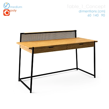 Smooth Table Concept 3D model image 1 