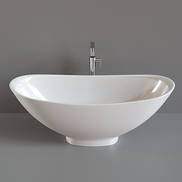 Elegant IO Freestanding Bathtub 3D model image 1 