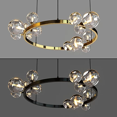 Sleek LED Pendant Light 3D model image 1 