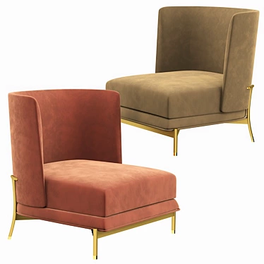 Aster Gae Armchair: Modern Elegance 3D model image 1 