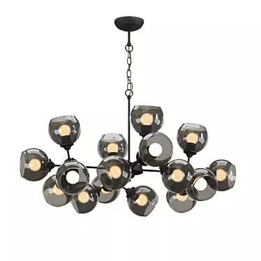 Elegant Geometric Chandelier 3D model image 1 