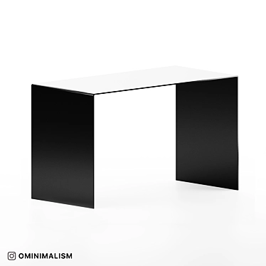 Sleek Metal Work Tables & Consoles 3D model image 1 