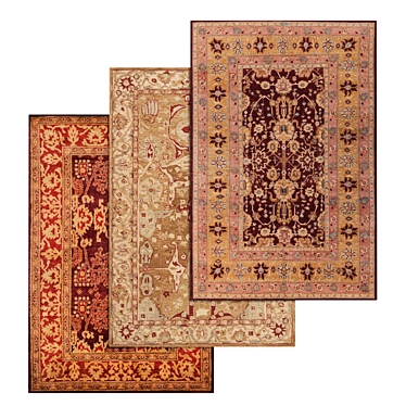 Luxury Carpet Set: High-Quality Textures 3D model image 1 