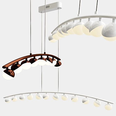 Harmonious Glow: Choir LED Pendant Light 3D model image 1 