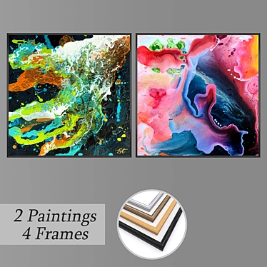 Elegant Wall Art Set 3D model image 1 