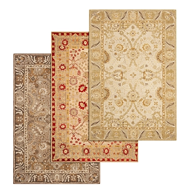 Luxury Carpet Set: High-Quality Textures 3D model image 1 