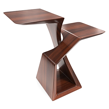 Sleek Sapele Beverage Stand 3D model image 1 