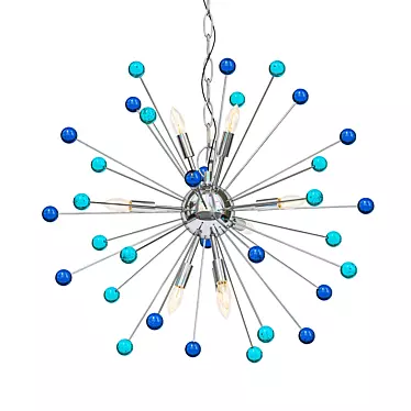 Elegant Murano Glass Sputnik Chandelier 3D model image 1 