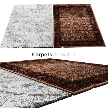 Stylish Interior Carpets 3D model image 1 