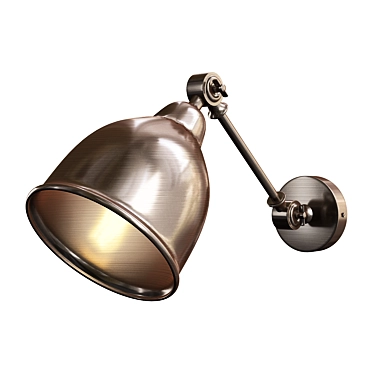 Elegant Bronze Art Lamp 3D model image 1 