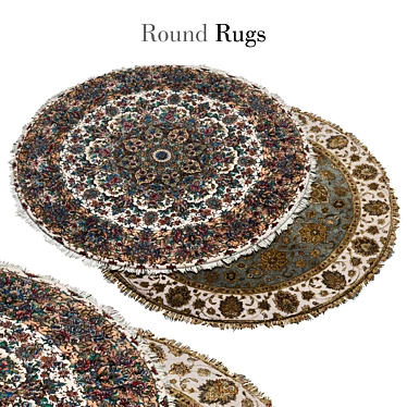 Elegant Round Rugs 001 3D model image 1 