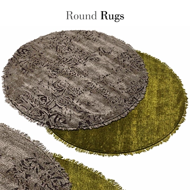 Round Rugs Collection: Versatile and Stylish 3D model image 1 