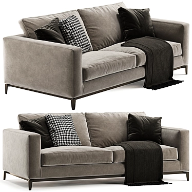 Elegant Minotti Andersen 2-Seater Sofa 3D model image 1 