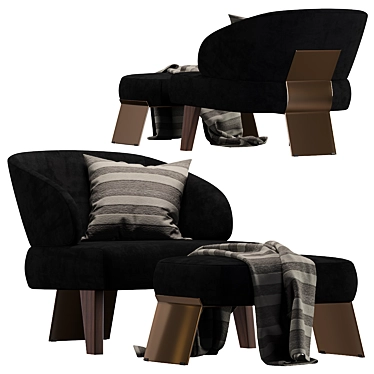 Modern Elegance: Reeves Large Armchair 3D model image 1 