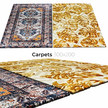 Stylish Interior Carpets 3D model image 1 