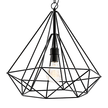 Geometric Diamond Pendant Light 3D model image 1 