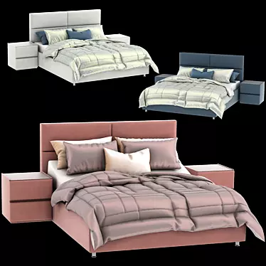 Elevating Bed ORLANDO and Curbstone OSCAR 3D model image 1 