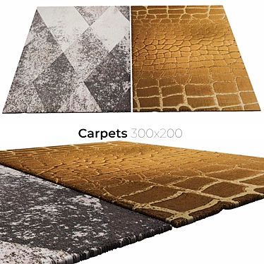 Stylish Interior Carpets 3D model image 1 