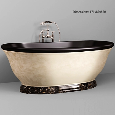 Elegant Devon&Devon Aurora30 Freestanding Tub 3D model image 1 
