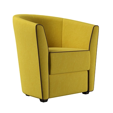 Luxury Milan Velvet Armchair 3D model image 1 