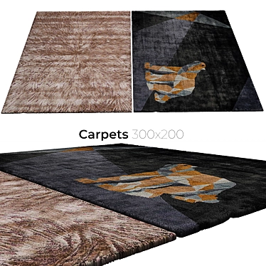 Stylish Interior Carpets 3D model image 1 