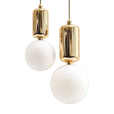 Sleek Aball Pendant Light 3D model image 1 