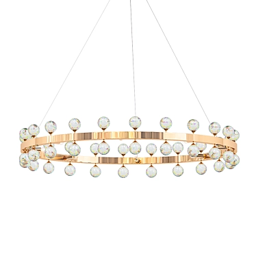 Crystal Chandelier with Glass Orbs 3D model image 1 