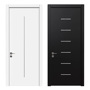  Sleek Interior Door 3D model image 1 