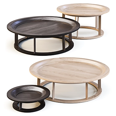 Obi: Asian-inspired Coffee & Side Tables 3D model image 1 