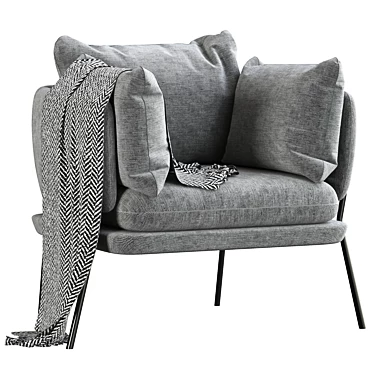 Elegant Sussex Armchair: Classic Comfort in Contemporary Design 3D model image 1 