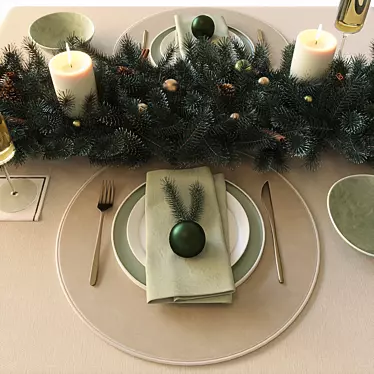 New Years table setting