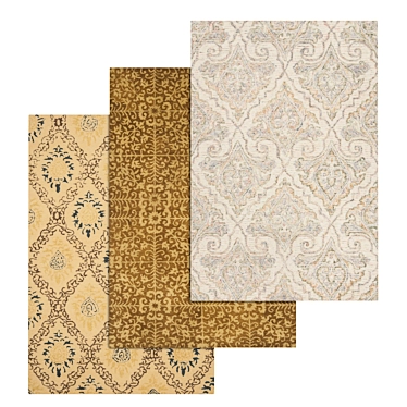 Elegant Carpets Set 3D model image 1 