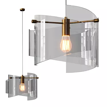 Copper Vent Lamp: Sleek Design 3D model image 1 