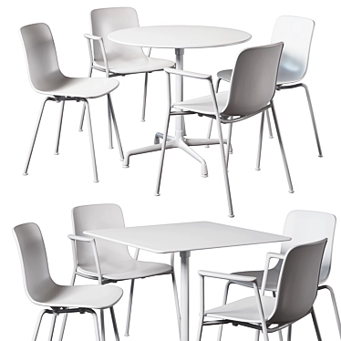 Vitra Eames HAL Tube: Stylish Contract Tables & Chairs 3D model image 1 