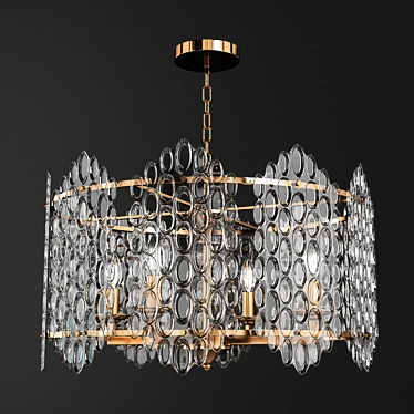 Elegant Stilfort Glazgo Chandelier 3D model image 1 