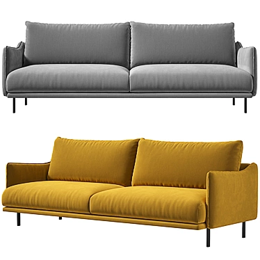 Edna Kaza Sofa: Modern Design, Perfect Fit 3D model image 1 